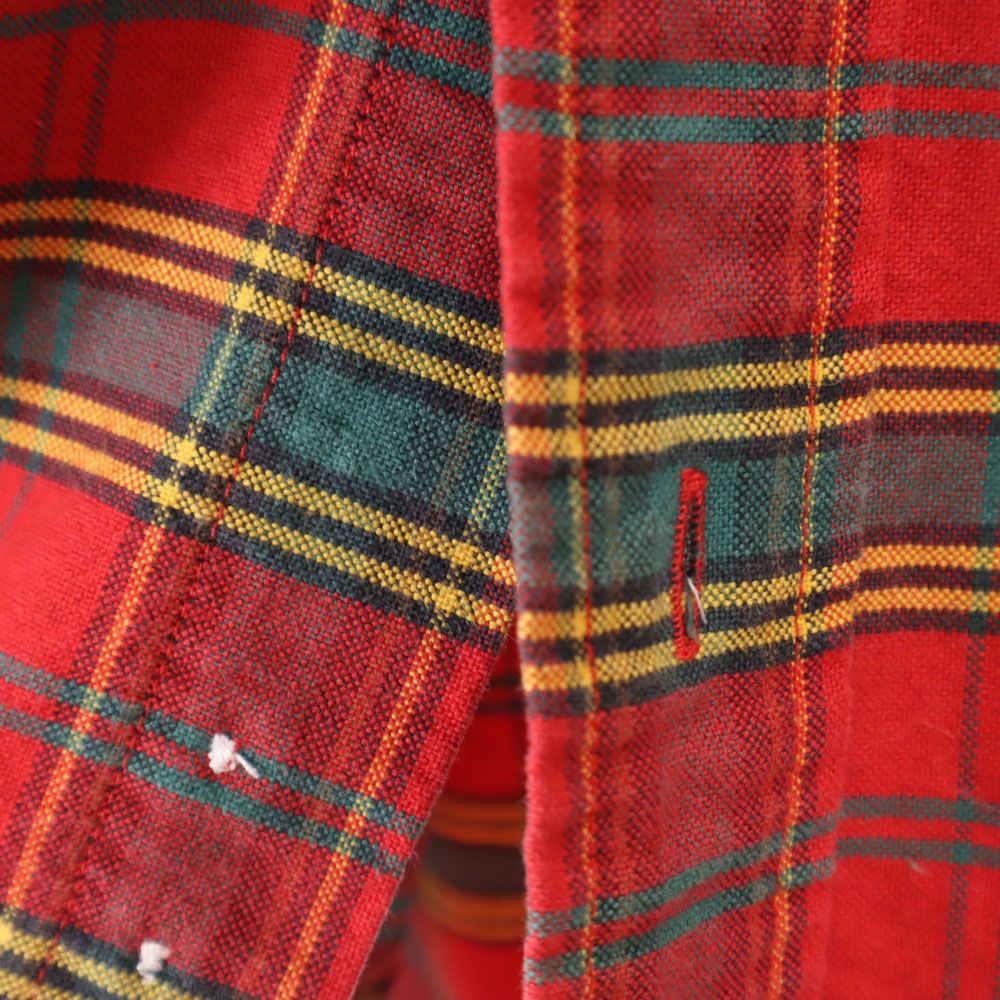 Polo by Ralph Lauren ポロバイラルフローレン 80s ヴィンテージ 緑タグ ボーイズ 長袖 ボタンダウンシャツ L レッド メンズ