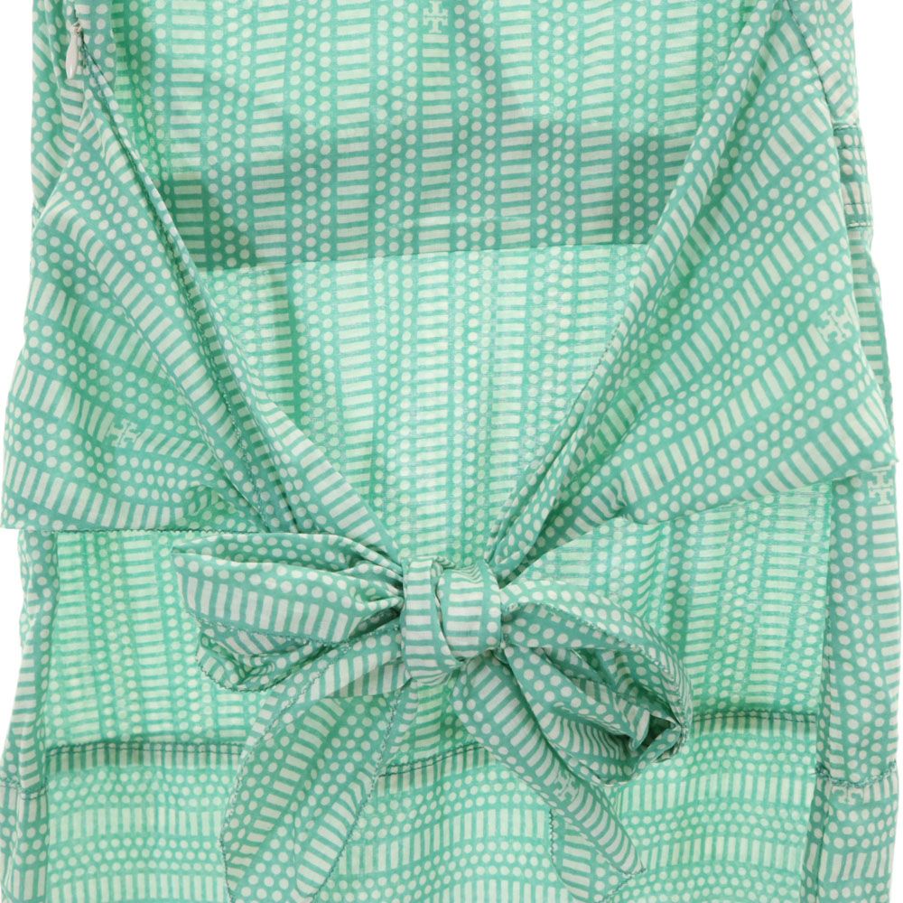 Tory Burch トリーバーチ 総柄 ノースリーブ ブラウス 2 グリーン系 レディース