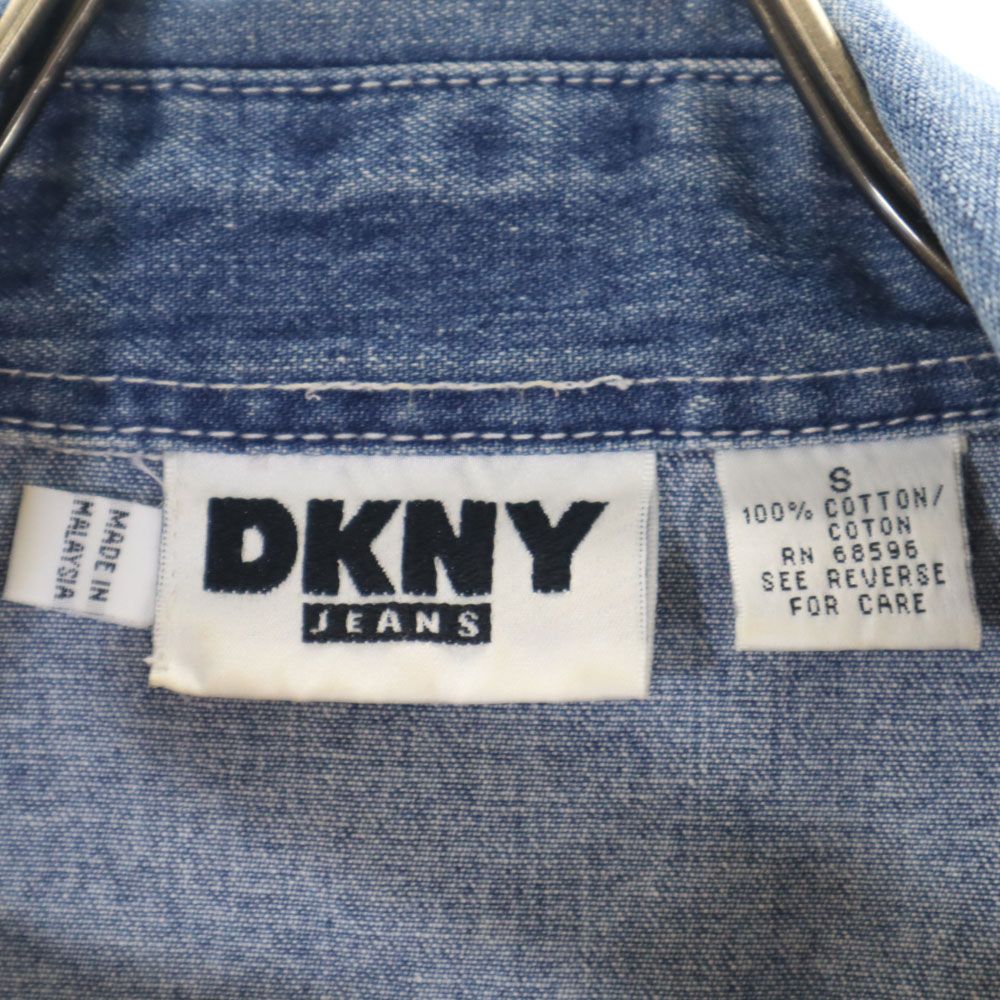 DKNYJEANS ダナキャランジーンズ 90s オールド ノースリーブ ウエスタンヨーク デニム ベスト S インディゴブルー レディース