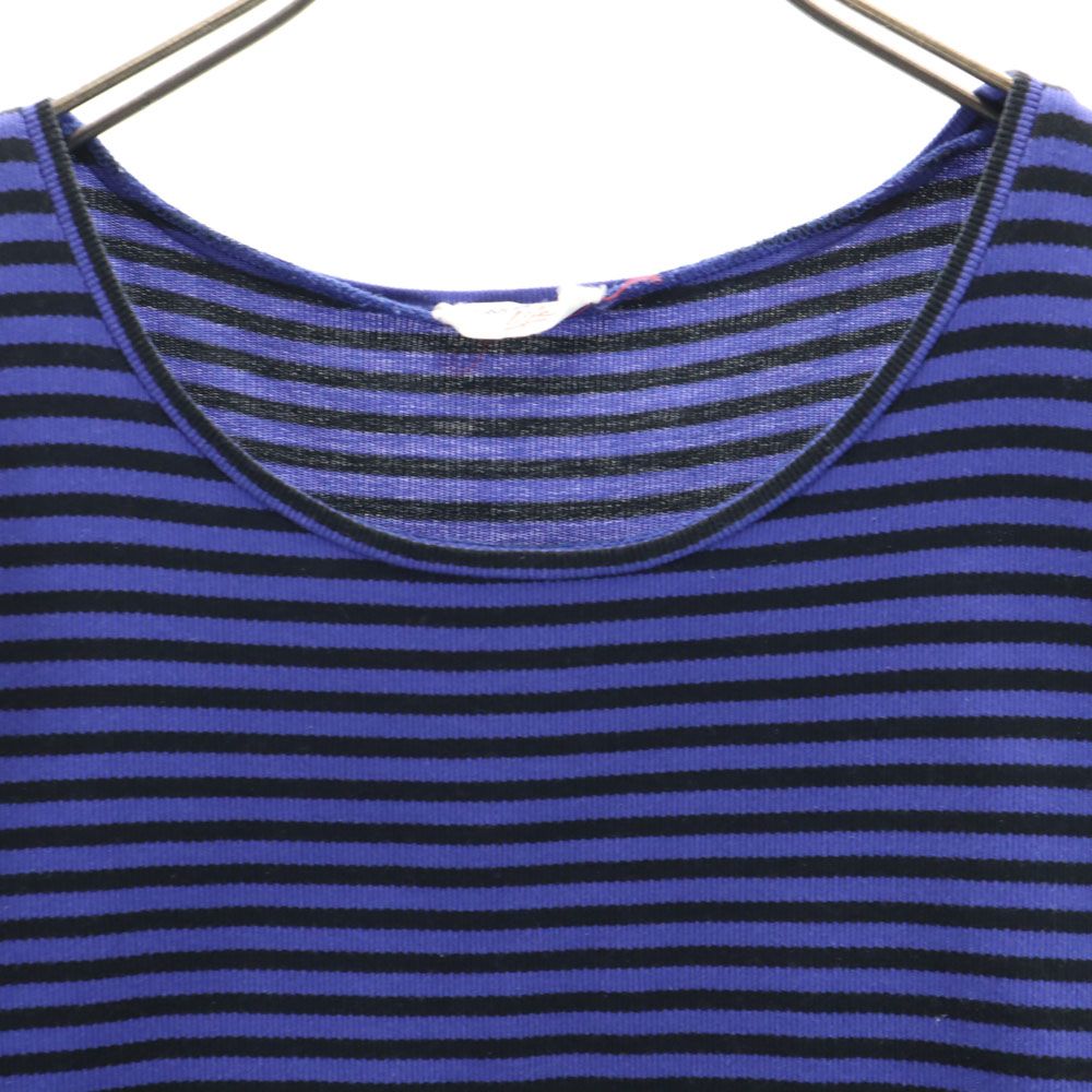 GIVENCHY ジバンシィ 80s 90s オールド ボーダー柄 ノースリーブ タンクトップ 9 パープル Life レディース