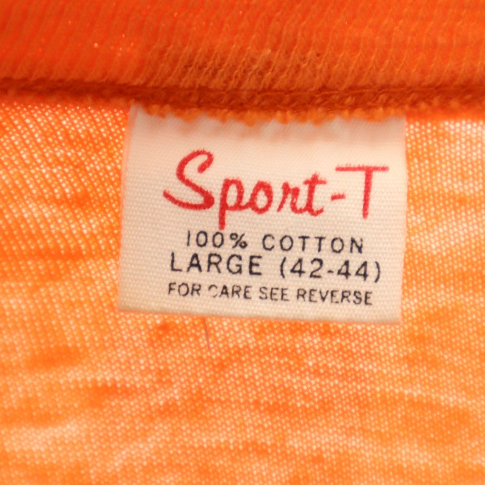 SPORT-T スポーツティー 90s USA製 オールド 半袖 Tシャツ L オレンジ メンズ
