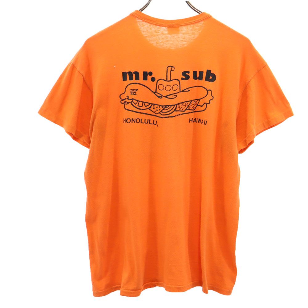 SPORT-T スポーツティー 90s USA製 オールド 半袖 Tシャツ L オレンジ メンズ