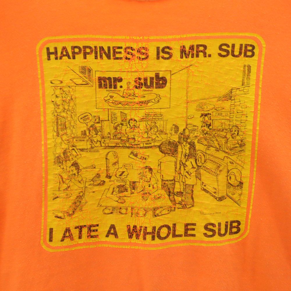 SPORT-T スポーツティー 90s USA製 オールド 半袖 Tシャツ L オレンジ メンズ