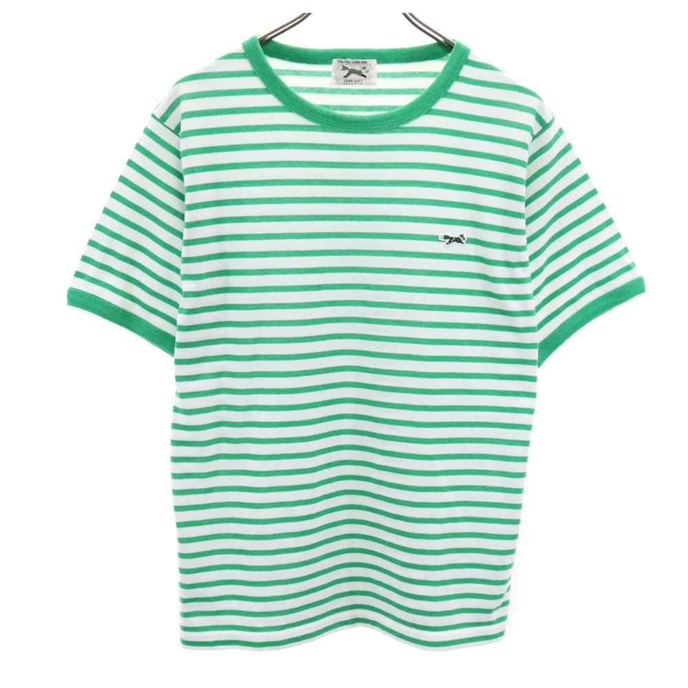 TOWNCRAFT タウンクラフト フリークスストア ボーダー 半袖 Tシャツ F 白×緑 FREAK'S STORE メンズ