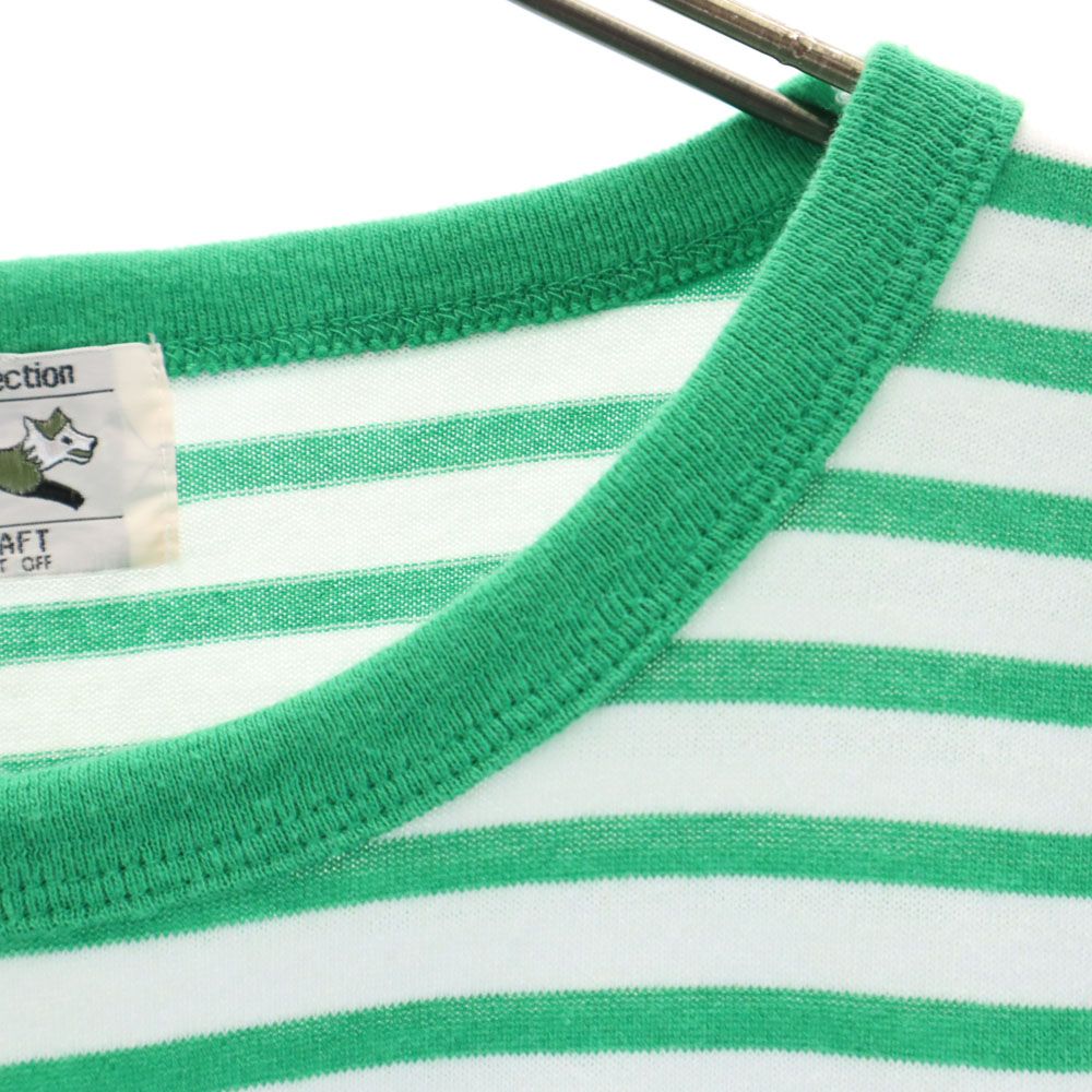 TOWNCRAFT タウンクラフト フリークスストア ボーダー 半袖 Tシャツ F 白×緑 FREAK'S STORE メンズ