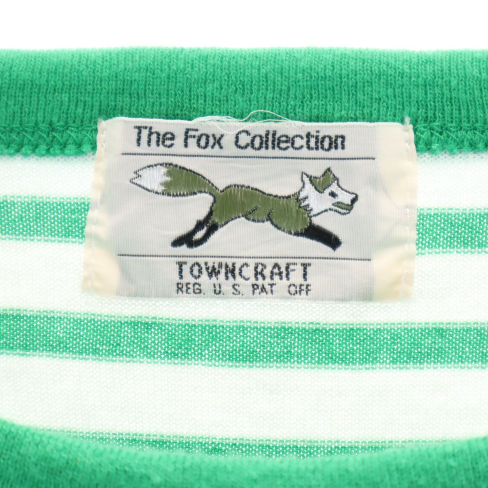TOWNCRAFT タウンクラフト フリークスストア ボーダー 半袖 Tシャツ F 白×緑 FREAK'S STORE メンズ