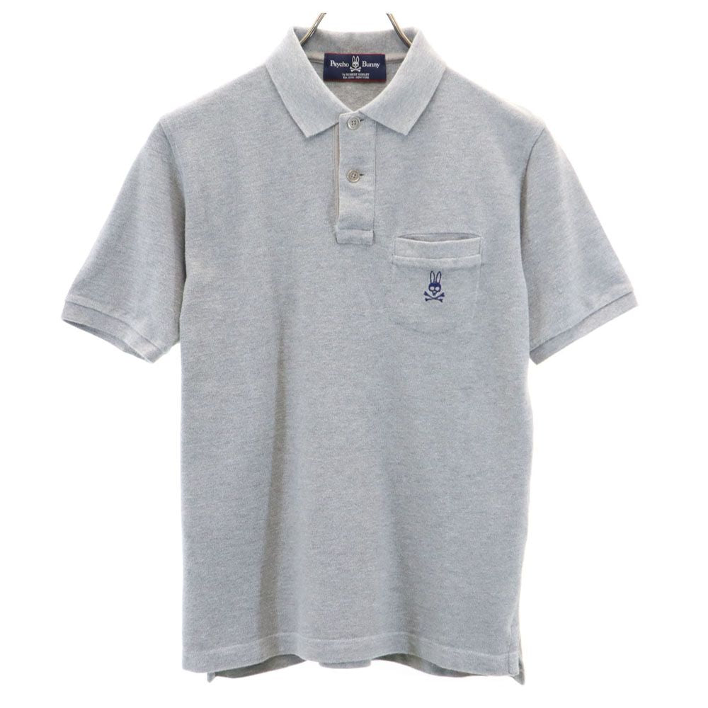Psycho Bunny サイコバニー 半袖 ポロシャツ S グレー メンズ