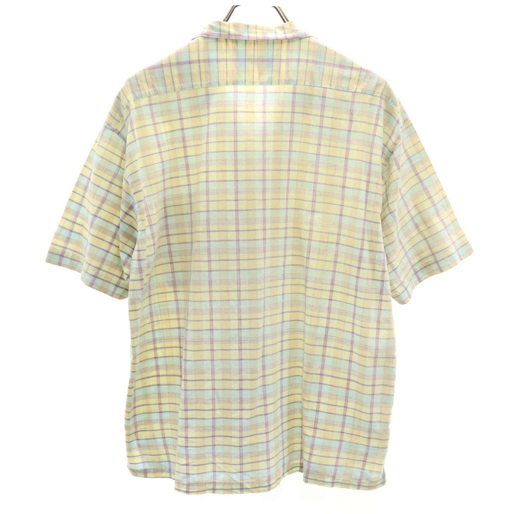 Denim Chic THE LATEST MODEL 60s ヴィンテージ チェック 半袖 オープンカラーシャツ グリーン系 メンズ