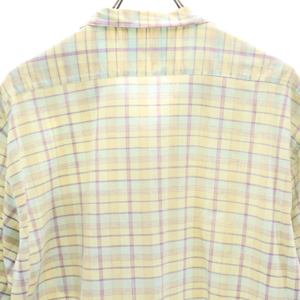 Denim Chic THE LATEST MODEL 60s ヴィンテージ チェック 半袖 オープンカラーシャツ グリーン系 メンズ