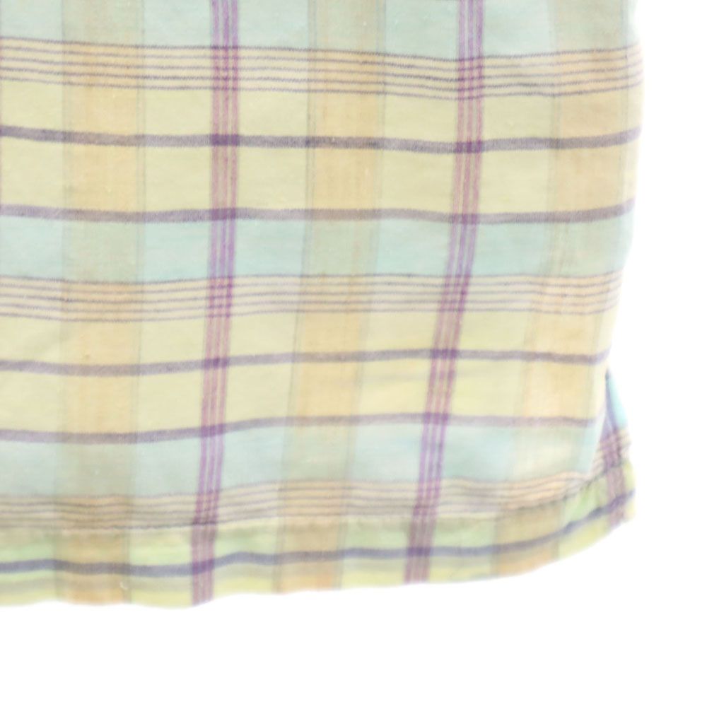 Denim Chic THE LATEST MODEL 60s ヴィンテージ チェック 半袖 オープンカラーシャツ グリーン系 メンズ