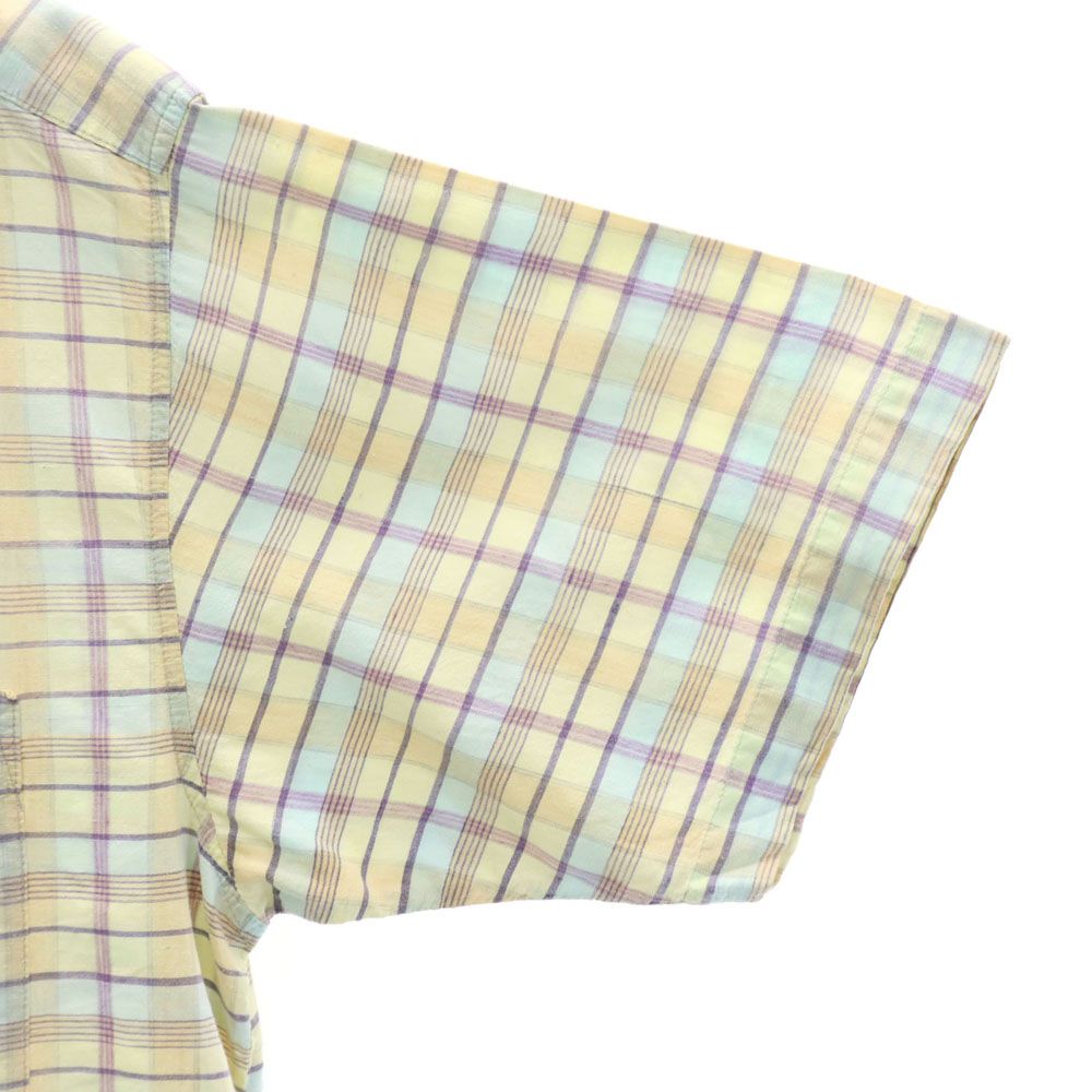 Denim Chic THE LATEST MODEL 60s ヴィンテージ チェック 半袖 オープンカラーシャツ グリーン系 メンズ