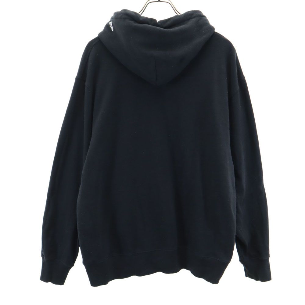 Yohji Yamamoto ヨウジヤマモト NEW ERA プリント 長袖 スウェットパーカー L ブラック メンズ