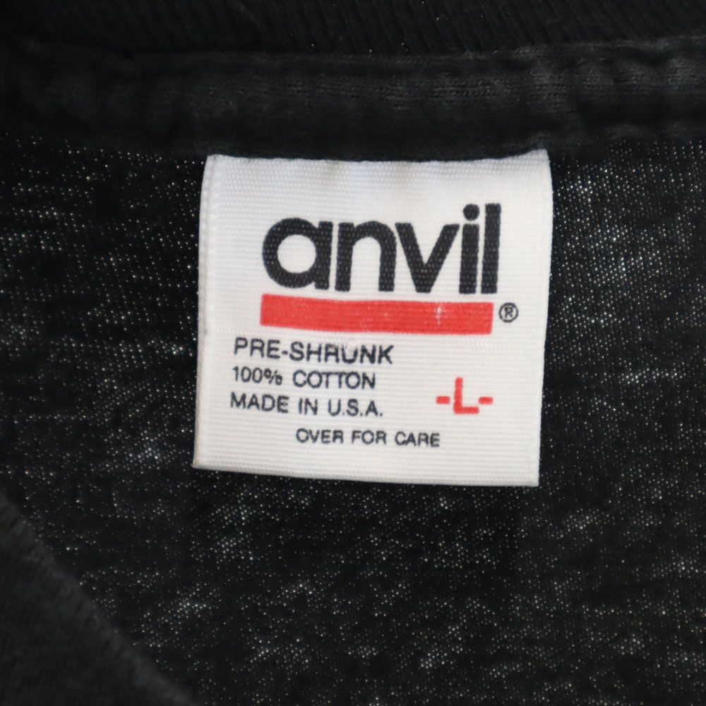 anbil アンビル 90s USA製 オールド プリント 半袖 Tシャツ L ブラック系 メンズ