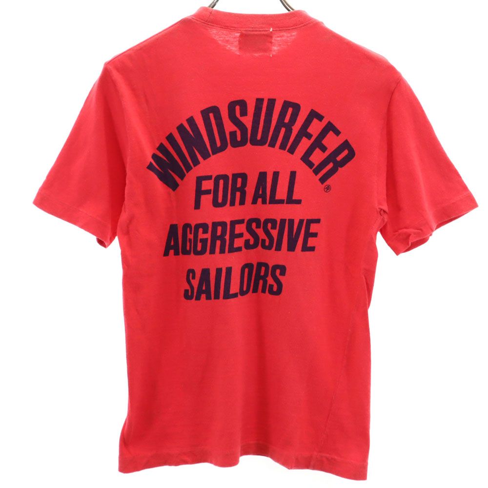 ウインドサーフィン 日本製 バックプリント 半袖 Tシャツ S レッド系 Windsurfing メンズ