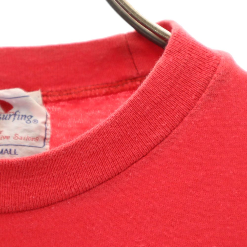 Windsurfing ウインドサーフィン 日本製 バックプリント 半袖 Tシャツ S レッド系 メンズ