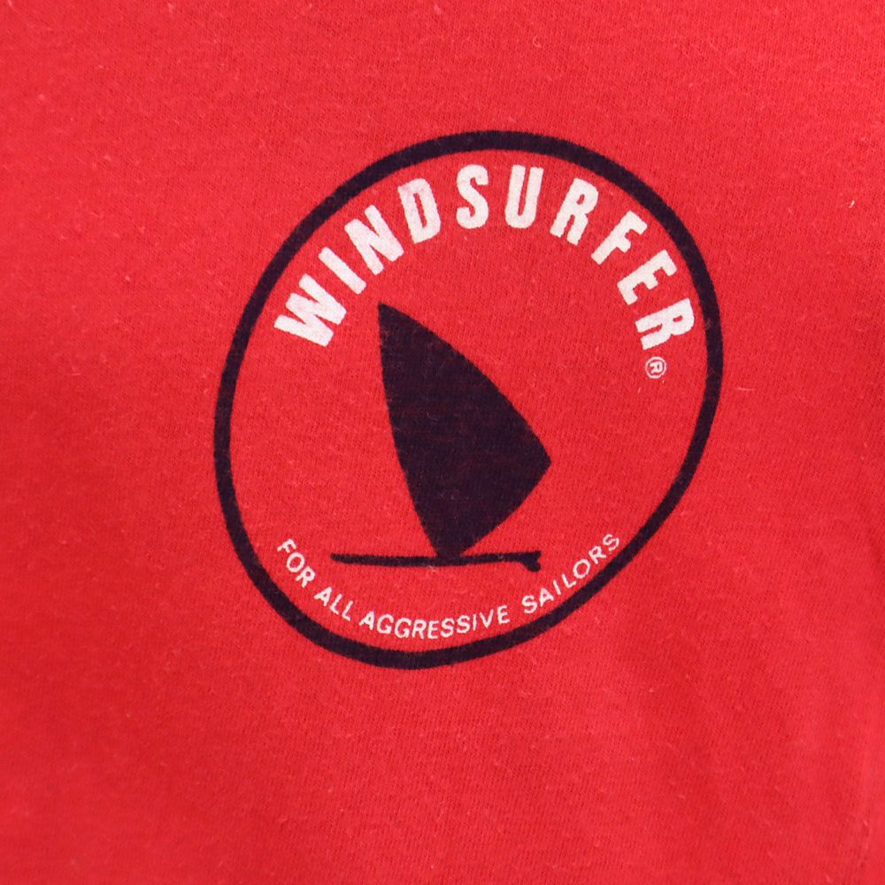 Windsurfing ウインドサーフィン 日本製 バックプリント 半袖 Tシャツ S レッド系 メンズ