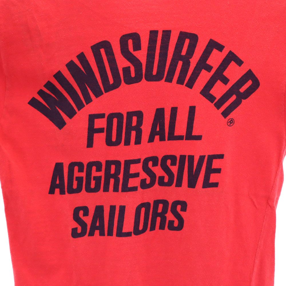Windsurfing ウインドサーフィン 日本製 バックプリント 半袖 Tシャツ S レッド系 メンズ