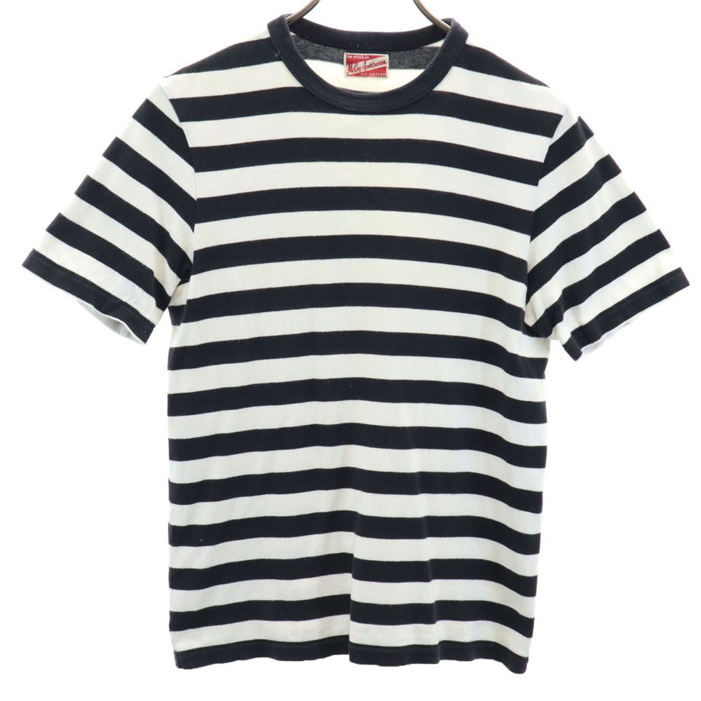 McCOY SPORTSWEAR マッコイスポーツウェア ボーダー 半袖 Tシャツ 36 白×黒 メンズ
