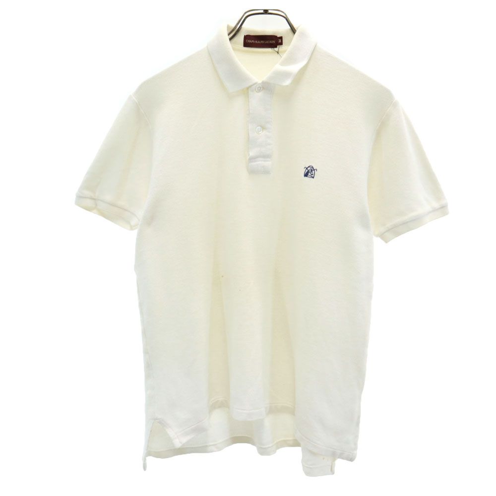 CHAPS RALPH LAUREN チャップスラルフローレン 70s ヴィンテージ 半袖 ポロシャツ M ベージュ 鹿の子 メンズ