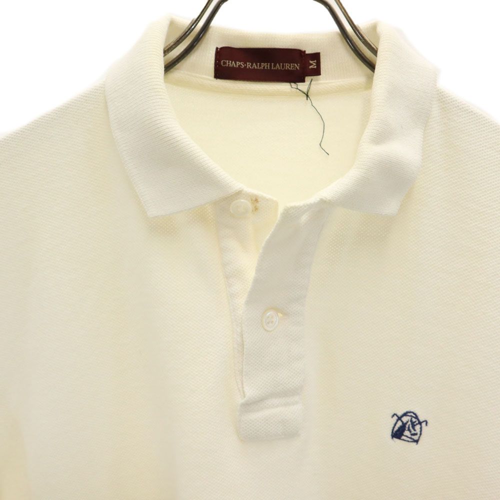 CHAPS RALPH LAUREN チャップスラルフローレン 70s ヴィンテージ 半袖 ポロシャツ M ベージュ 鹿の子 メンズ
