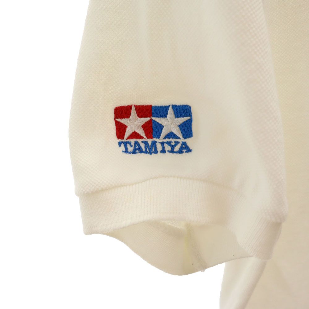 Yellow Hat 刺繍 半袖 ポロシャツ ホワイト Yellow Hat 鹿の子 メンズ