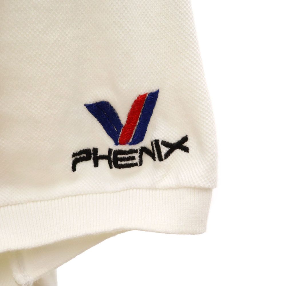 Yellow Hat 刺繍 半袖 ポロシャツ ホワイト Yellow Hat 鹿の子 メンズ