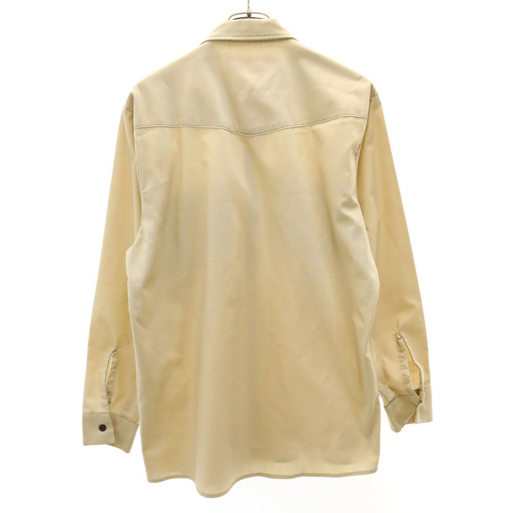 M-RG DURABLE PRESS 80s 90s USA製 オールド 長袖 シャツ 3 ベージュ メンズ