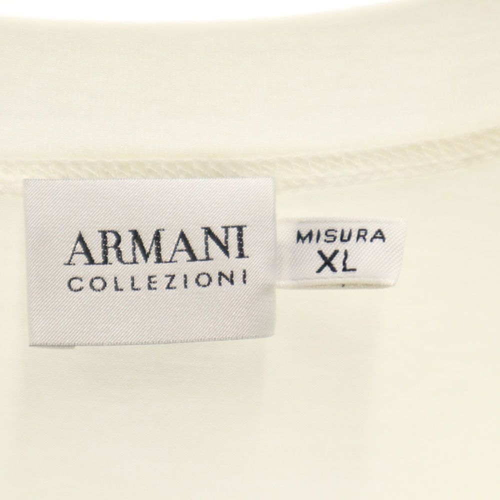 ARMANI アルマーニ 半袖 Tシャツ XL 白 COLLEZIONI メンズ
