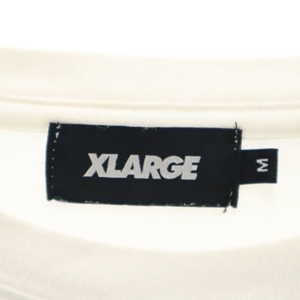 XLARGE エクストララージ プリント 長袖 Tシャツ M ホワイト ロンT メンズ