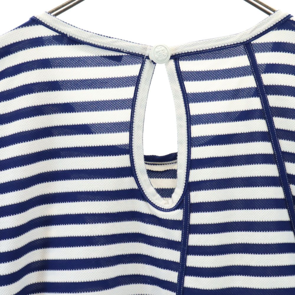 SEE BY CHLOE シーバイクロエ ボーダー柄 半袖 カットソー USA 4 ブルー×ホワイト レディース