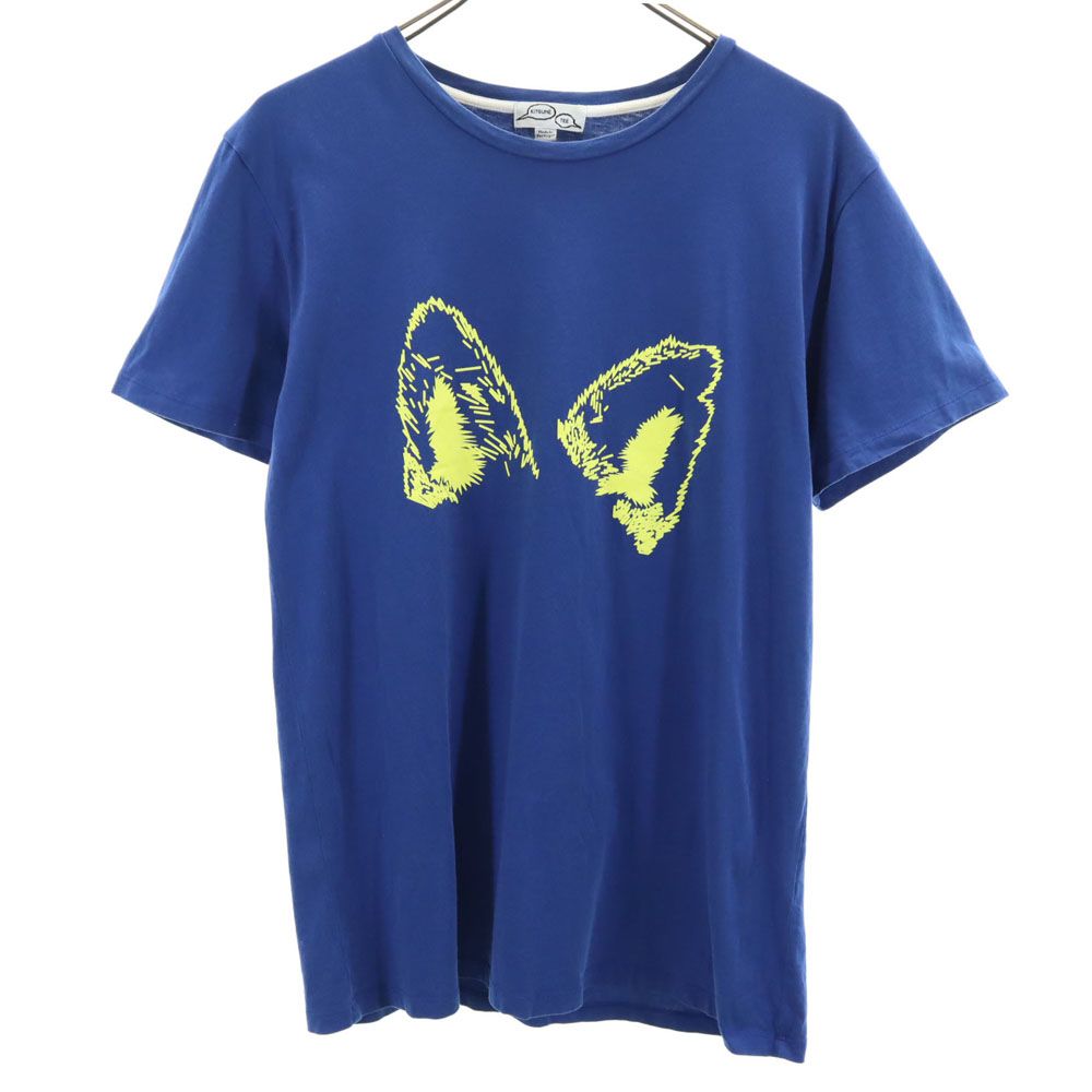 KITSUNE キツネ ポルトガル製 半袖 Tシャツ 青紺 メンズ