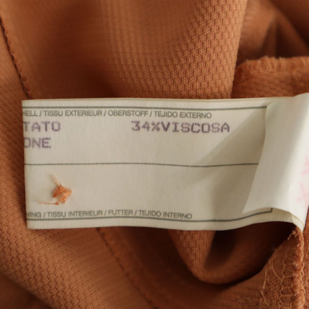 Emporio Armani エンポリオアルマーニ 90s 未使用 イタリア製 半袖 オールド ヴィンテージ パンツスーツ 上下 セットアップ 38/40 ベージュ ロングパンツ タグ付き レディース