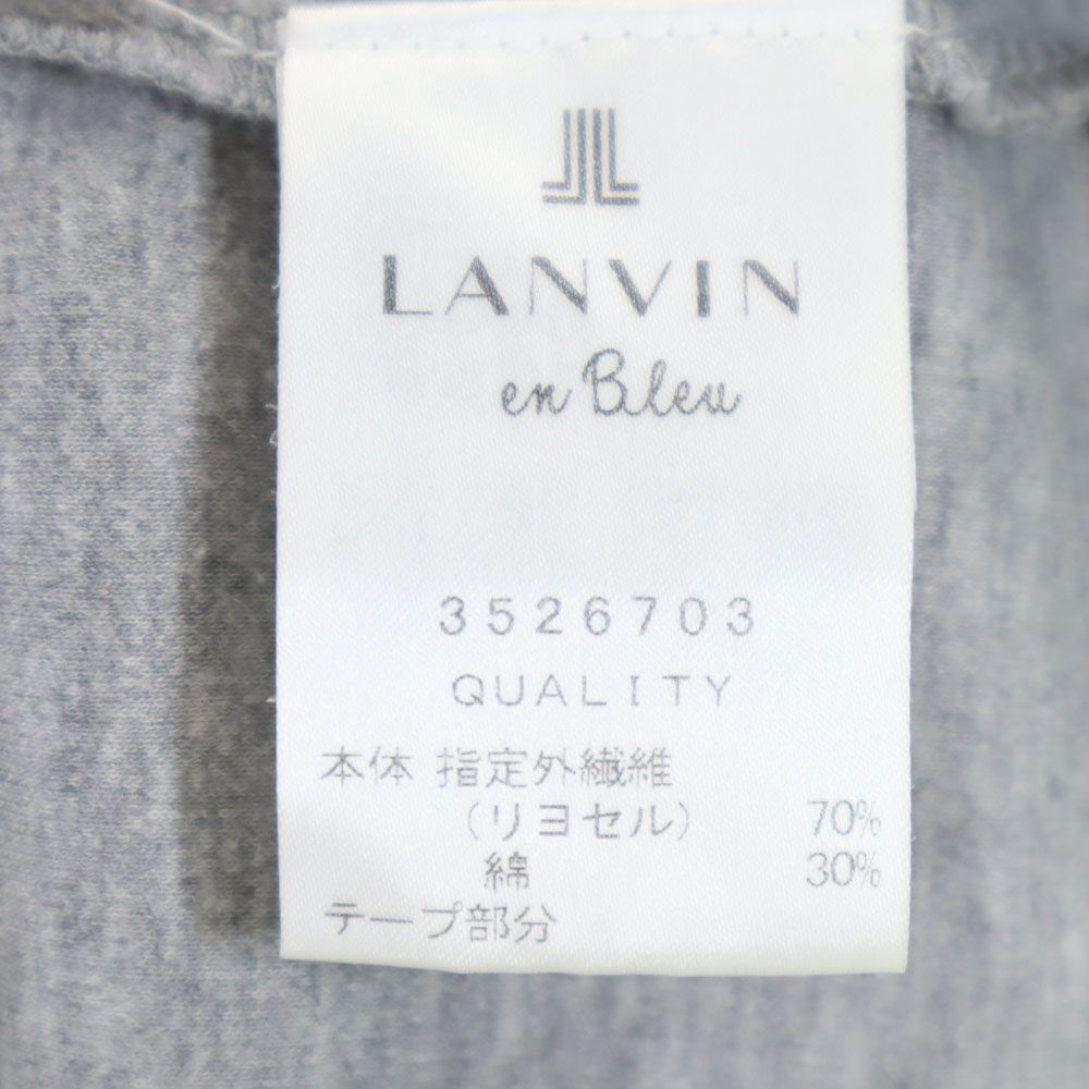 LANVIN en Bleu ランバンオンブルー 日本製 半袖 Tシャツ 38 グレー レディース