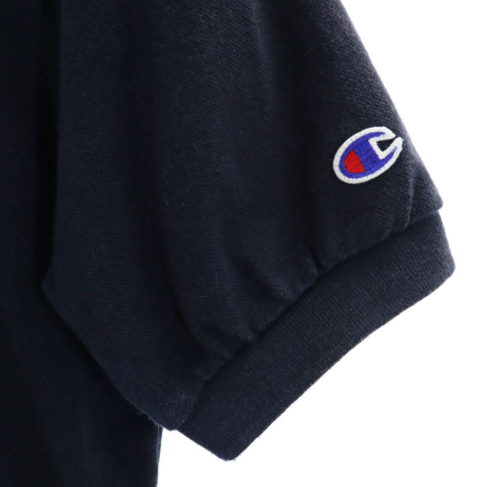 Champion チャンピオン エクストララージ コラボ 半袖 ポロシャツ M ネイビー 鹿の子 メンズ