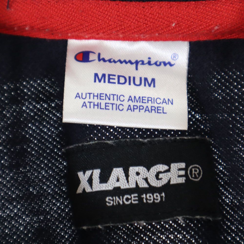 Champion チャンピオン エクストララージ コラボ 半袖 ポロシャツ M ネイビー 鹿の子 メンズ