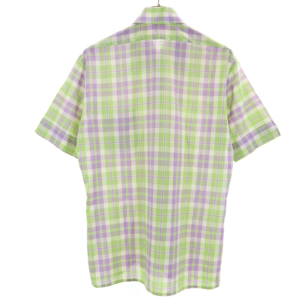 BOUTIQUE ブティック 70s ヴィンテージ 半袖 チェックシャツ 黄緑 他 メンズ