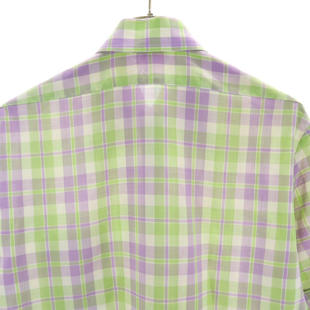 BOUTIQUE ブティック 70s ヴィンテージ 半袖 チェックシャツ 黄緑 他 メンズ