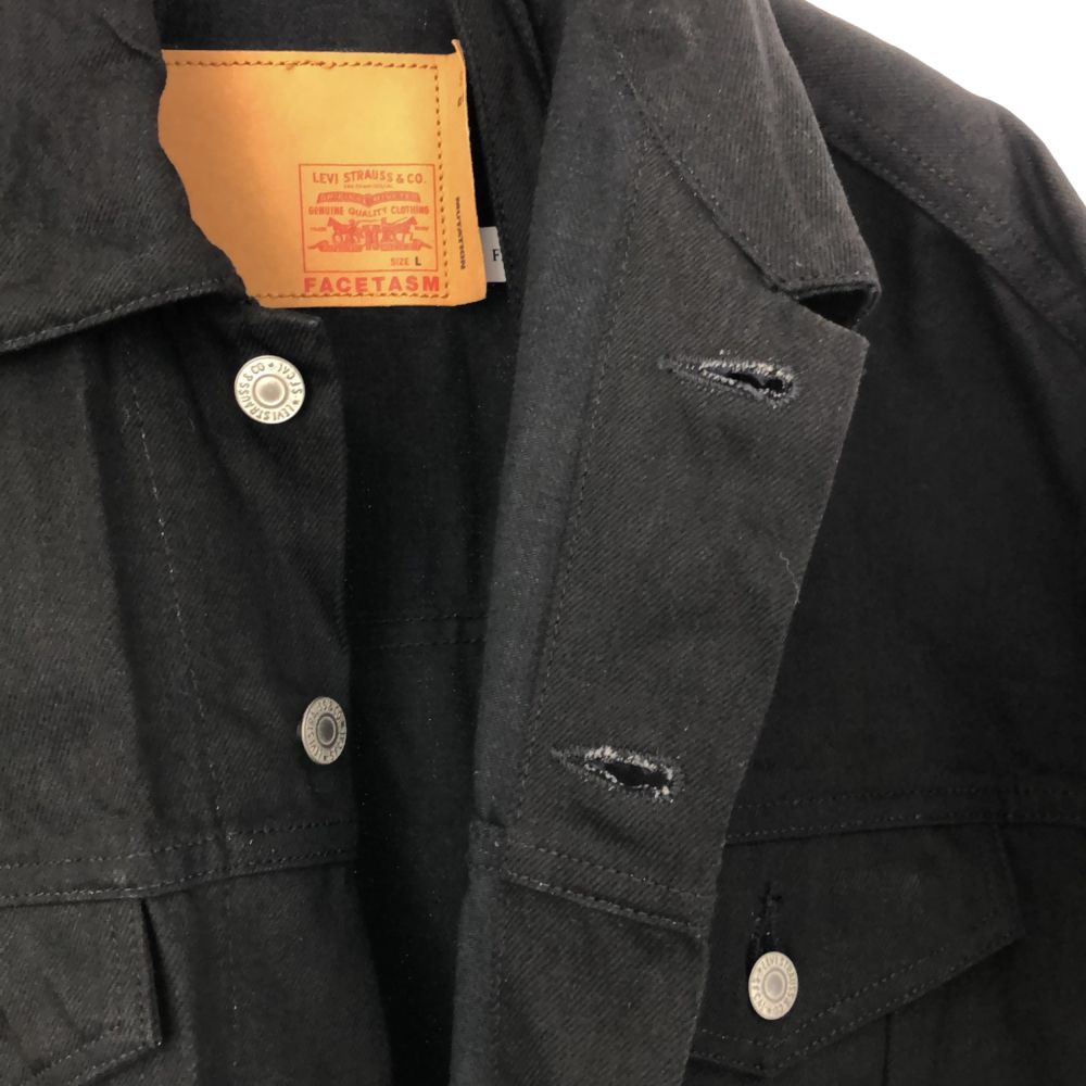 LEVI STRAUSS & CO. リーバイストラウス デニムジャケット L ブラック サスペンダー付 ジージャン メンズ