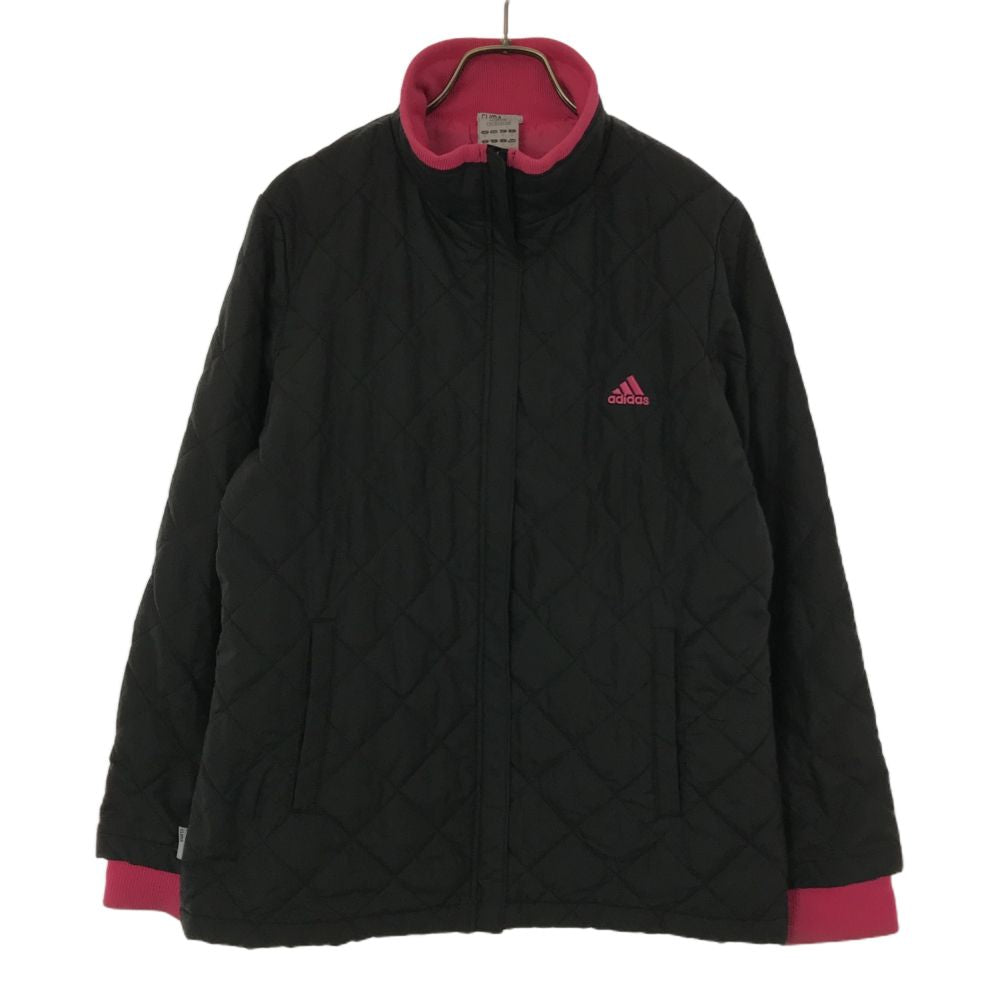 adidas アディダス スポーツジャケット M ブラック×ピンク レディース