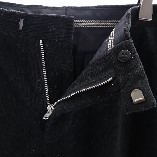 Milok ミロック 日本製 ウール クロップド コーデュロイパンツ S 黒 メンズ