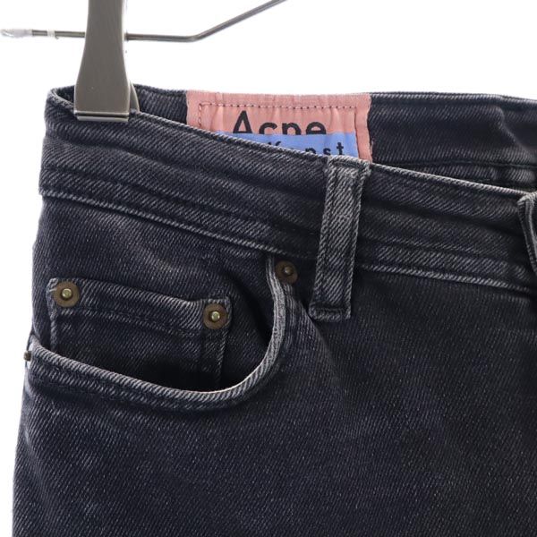 ACNE STUDIOS アクネストゥディオズ テーパードデニムパンツ w24 ブラック系 ジーパン レディース