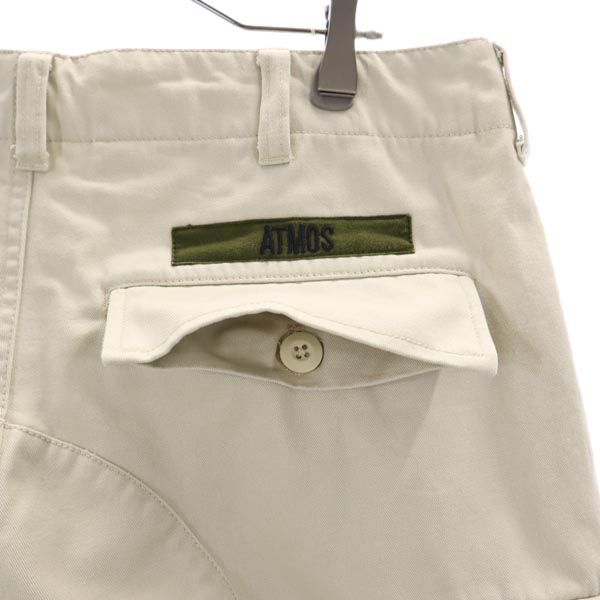 atmos アトモス レオパード柄 切替 カーゴパンツ M アイボリー メンズ