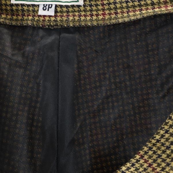 L.L.Bean エルエルビーン 80s ヴィンテージ ウール 千鳥格子 スラックスパンツ 8P レディース