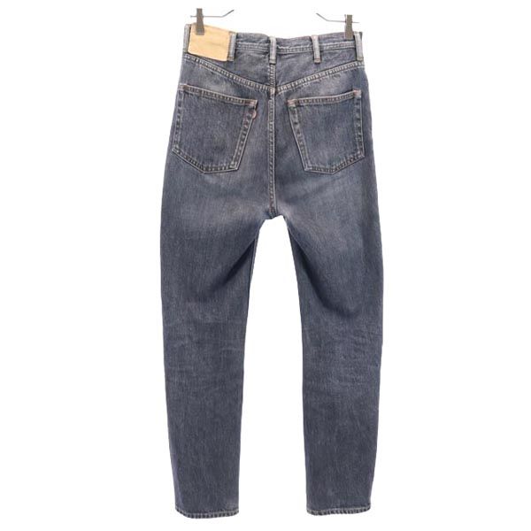 ACNE STUDIOS アクネストゥディオズ BlaKonst イタリア製 ストレートデニムパンツ w24 ブラック系 ボタンフライ ジーパン レディース