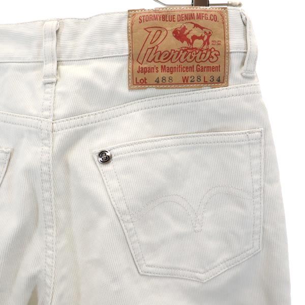 Pherrow's フェローズ 488 日本製 ストレートパンツ w28 アイボリー系 メンズ