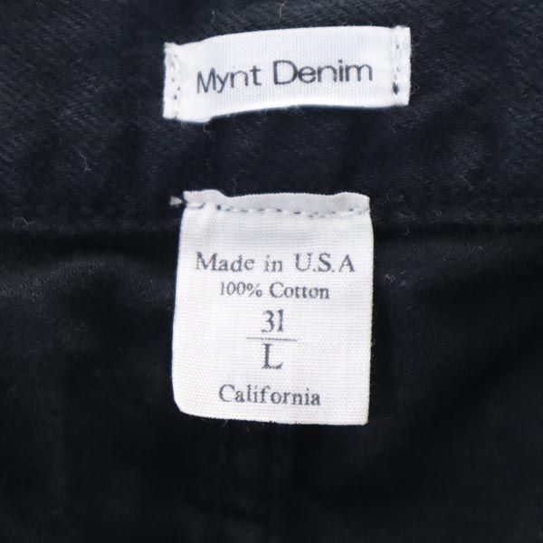 Mynt Denim ミントデニム USA製 テーパードデニムパンツ w31 ブラック系 ボタンフライ ジーパン メンズ