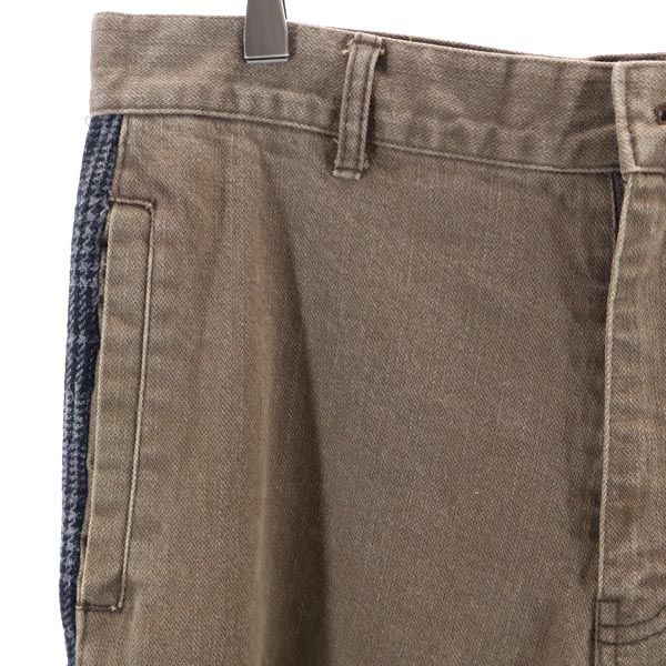 LEFLAH レフラー サイドチェック ロングパンツ ブラウン系 メンズ