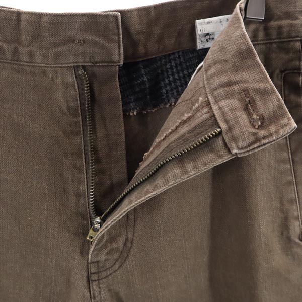 LEFLAH レフラー サイドチェック ロングパンツ ブラウン系 メンズ