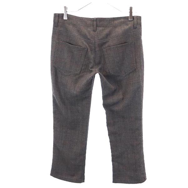 tricot COMME des GARCONS トリココムデギャルソン 2012年 ウール 日本製 チェック柄 ロングパンツ M 茶系 メンズ