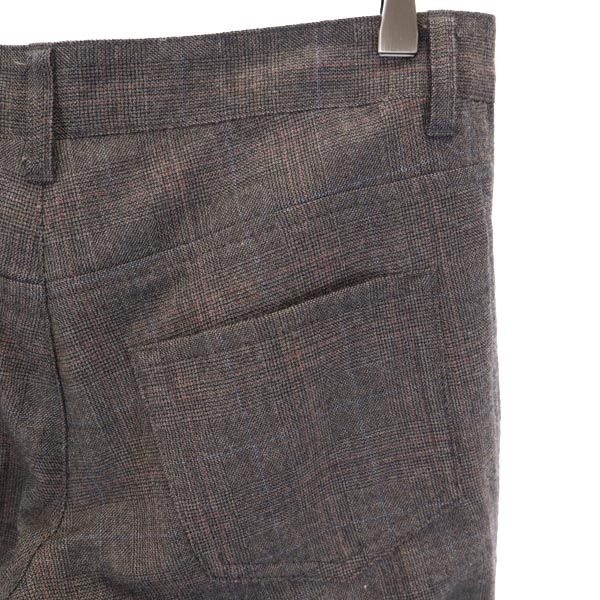 tricot COMME des GARCONS トリココムデギャルソン 2012年 ウール 日本製 チェック柄 ロングパンツ M 茶系 メンズ